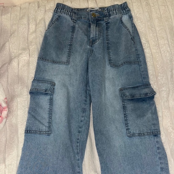 Light Blue Cargo Jeans - Picture 1 of 1